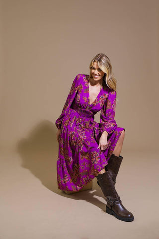 ELEGANTLY ELEVATED WOVEN MIDI DRESS - Glamourous Grace