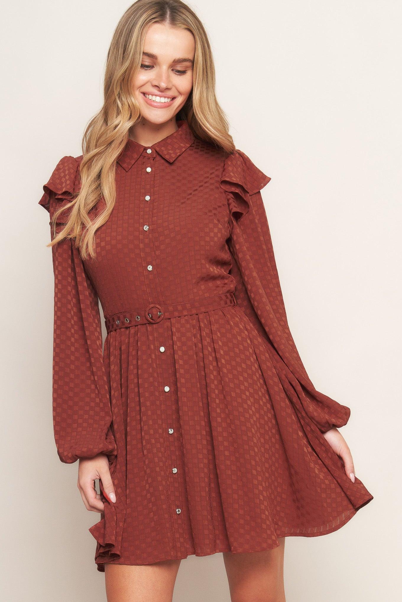 CALL IT LOVE WOVEN MINI DRESS - Glamourous Grace
