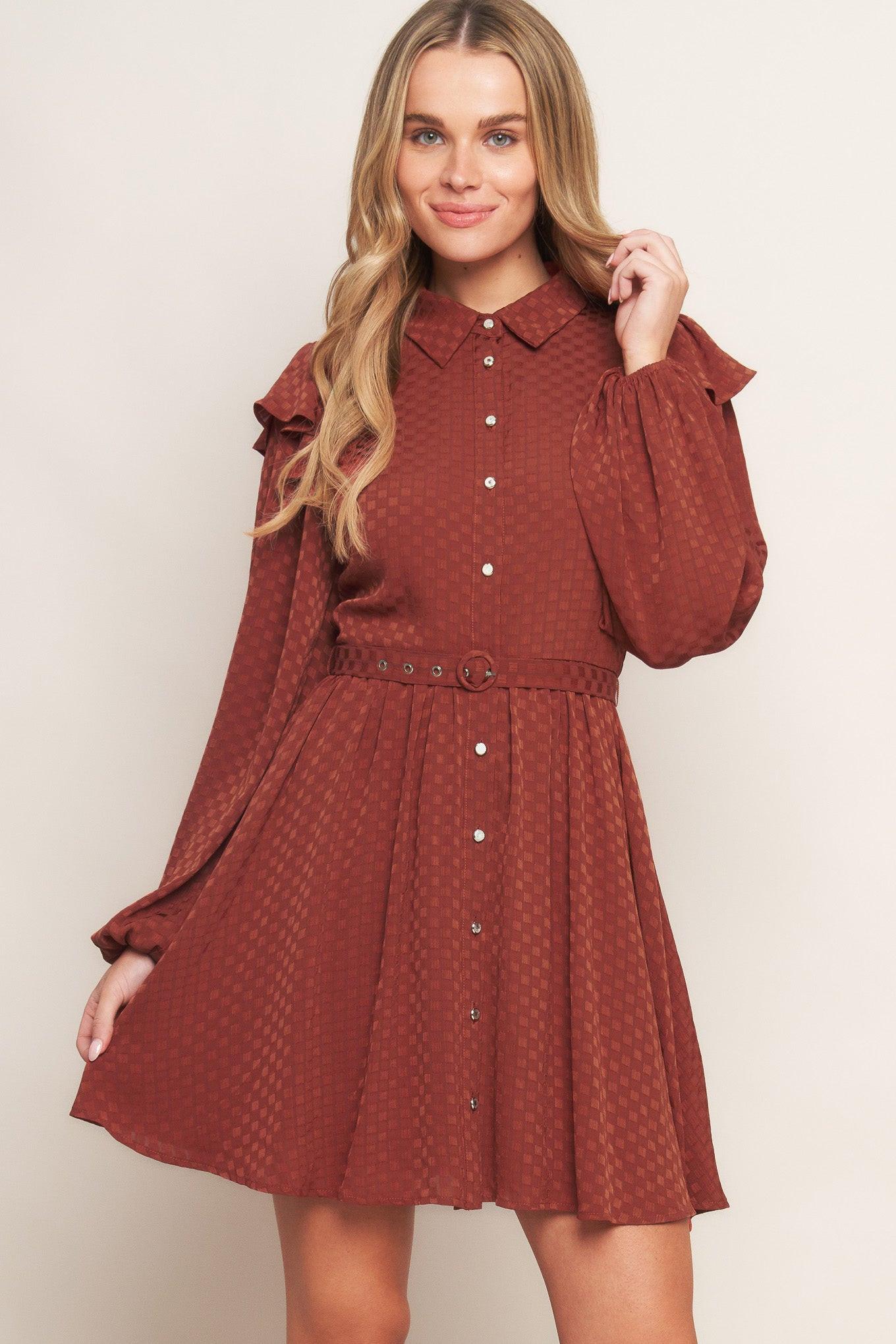 CALL IT LOVE WOVEN MINI DRESS - Glamourous Grace