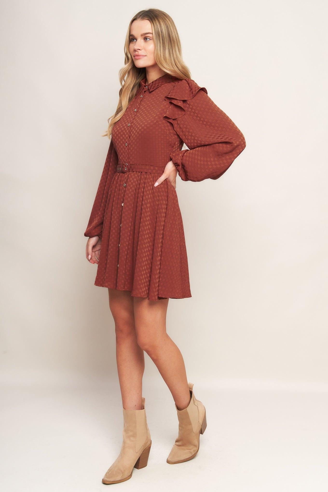 CALL IT LOVE WOVEN MINI DRESS - Glamourous Grace