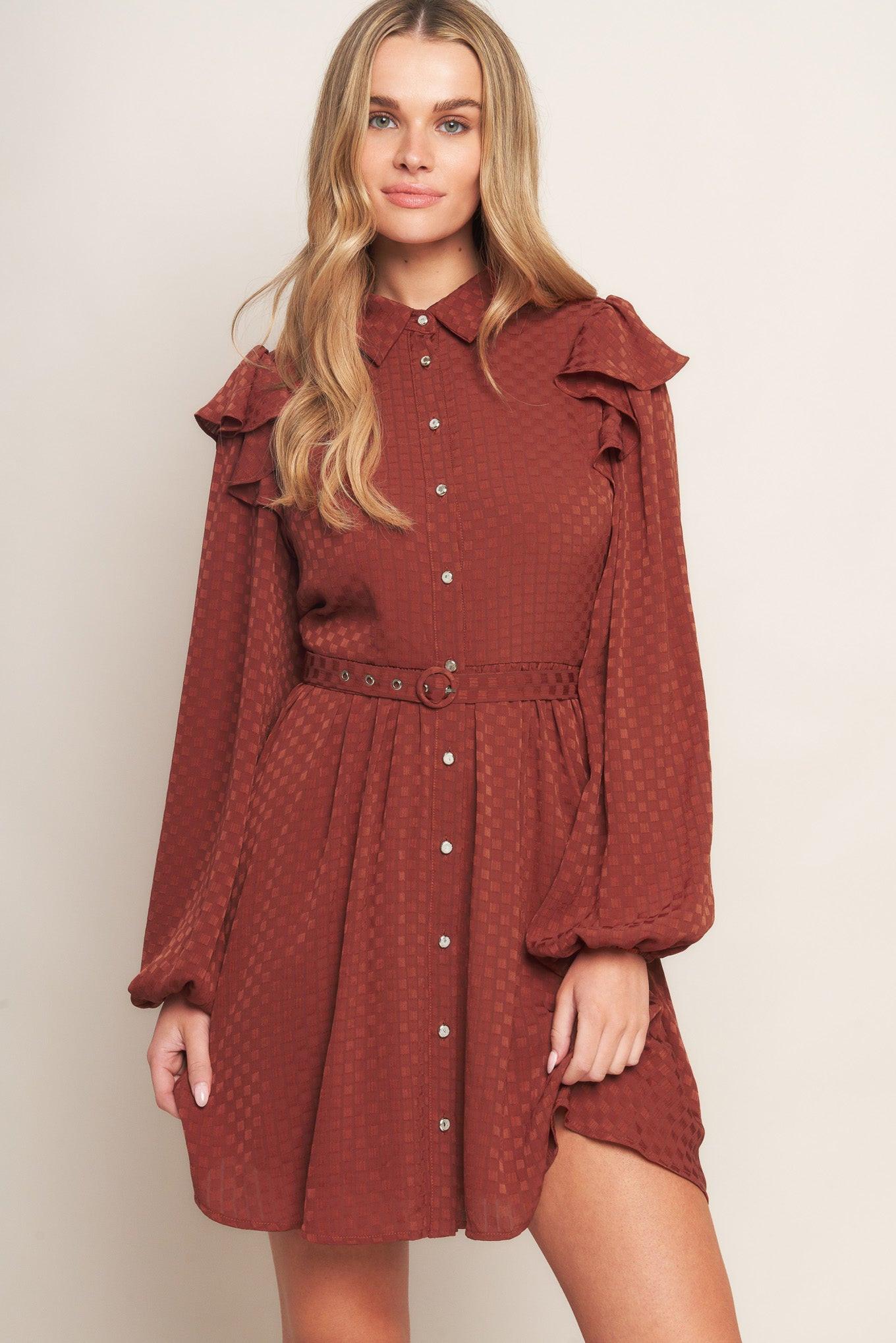CALL IT LOVE WOVEN MINI DRESS - Glamourous Grace