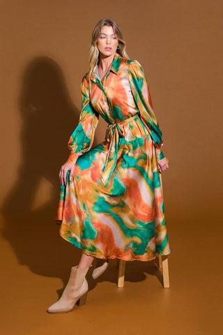 WANNA BE LOVED WOVEN MIDI DRESS - Glamourous Grace