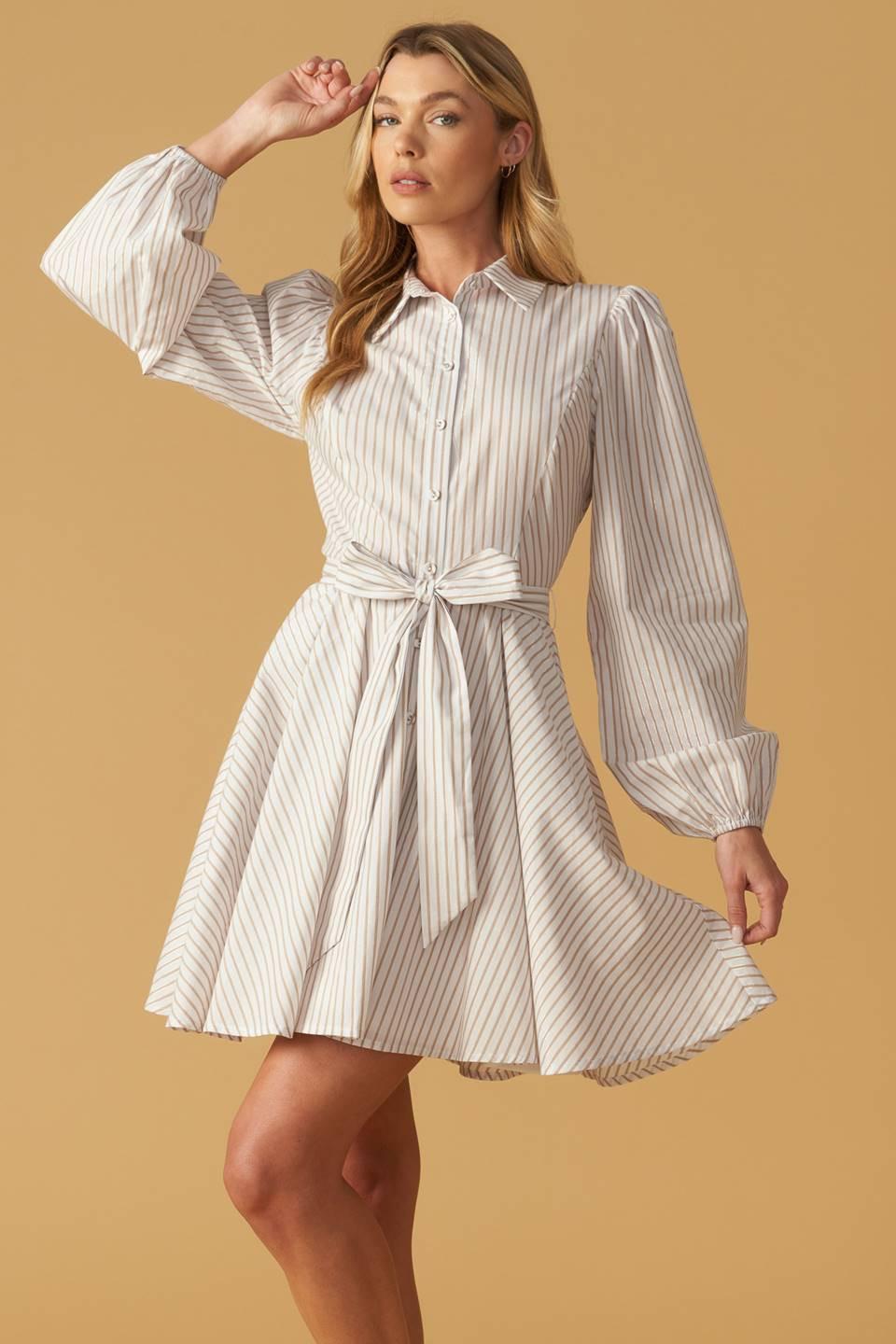 BEAUTY & STYLE WOVEN MINI DRESS - Glamourous Grace