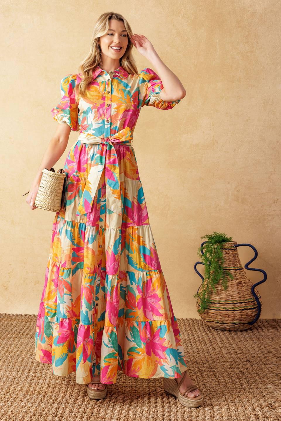 SWEET SOIREE WOVEN MIDI DRESS - Glamourous Grace