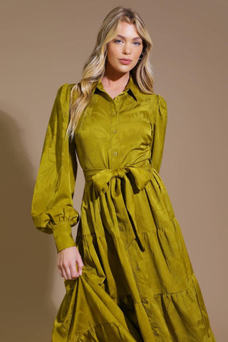 TOTAL APPEAL WOVEN JACQUARD MIDI DRESS - Glamourous Grace