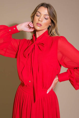EXCEPTIONAL EXPRESSION WOVEN MIDI DRESS - Glamourous Grace