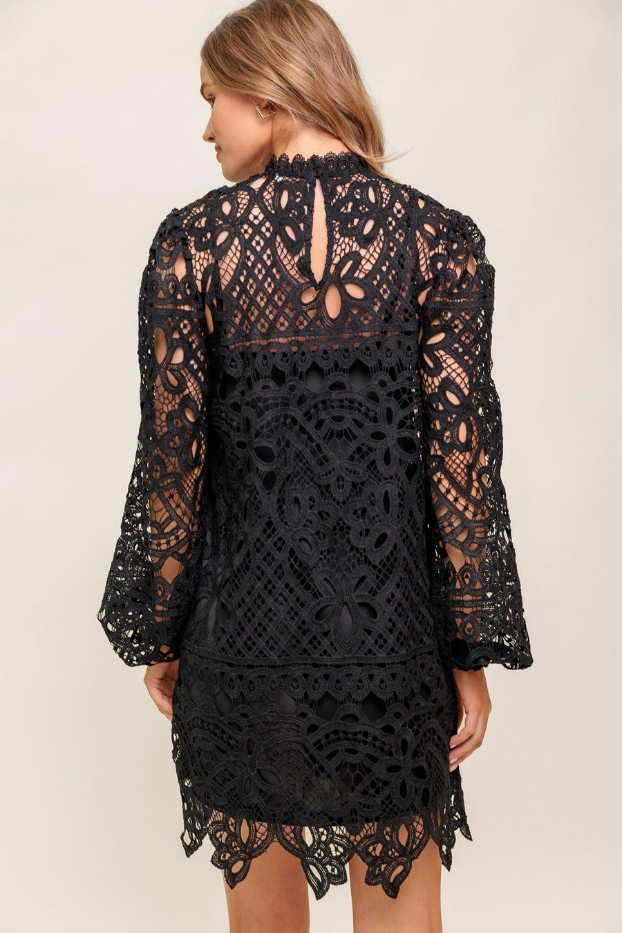 GETTING STARTED WOVEN LACE MINI DRESS - Glamourous Grace