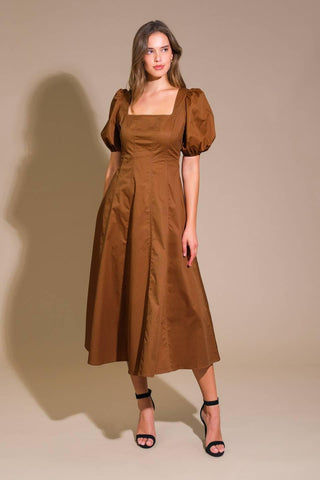 COLORS OF MY HEART WOVEN MIDI DRESS - Glamourous Grace
