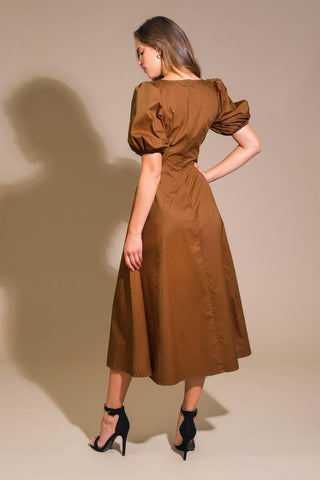 COLORS OF MY HEART WOVEN MIDI DRESS - Glamourous Grace