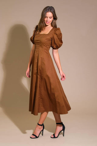 COLORS OF MY HEART WOVEN MIDI DRESS - Glamourous Grace