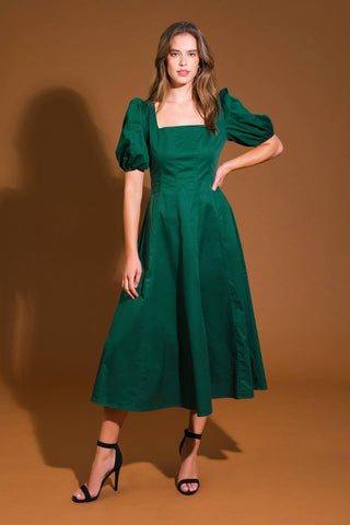 COLORS OF MY HEART WOVEN MIDI DRESS - Glamourous Grace