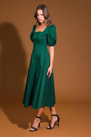 COLORS OF MY HEART WOVEN MIDI DRESS - Glamourous Grace
