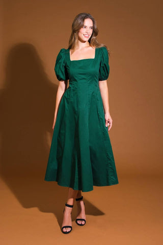 COLORS OF MY HEART WOVEN MIDI DRESS - Glamourous Grace