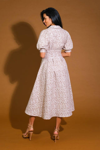 PERFECT VISION WOVEN MIDI DRESS - Glamourous Grace