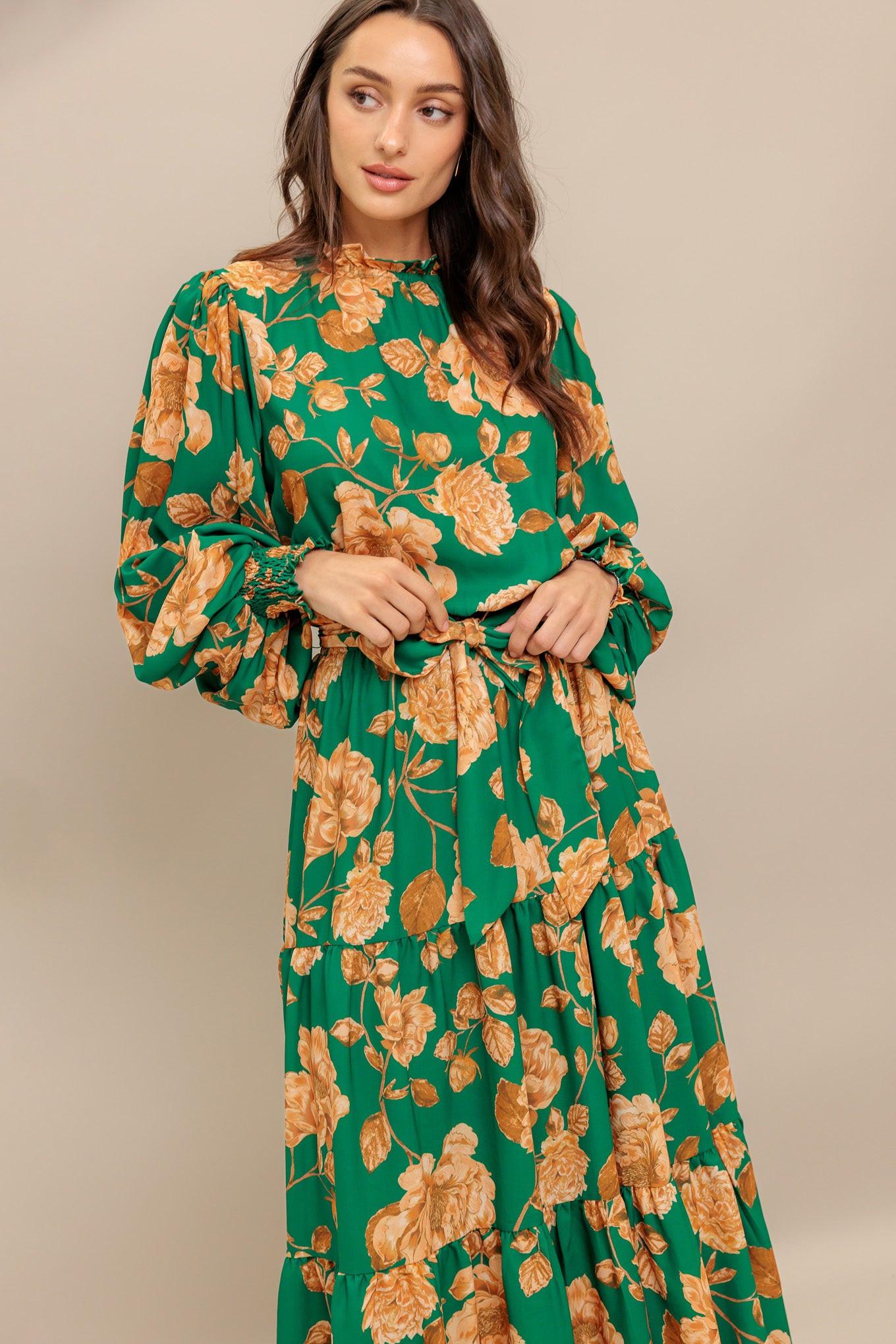 SONGS ABOUT YOU WOVEN MIDI DRESS - Glamourous Grace