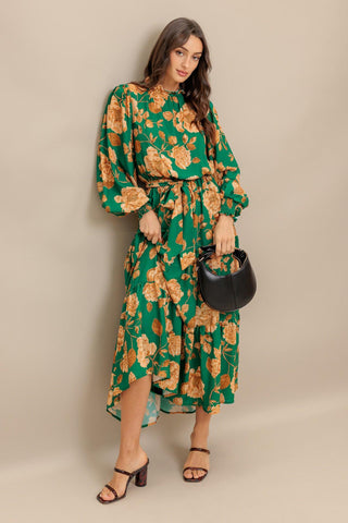 SONGS ABOUT YOU WOVEN MIDI DRESS - Glamourous Grace