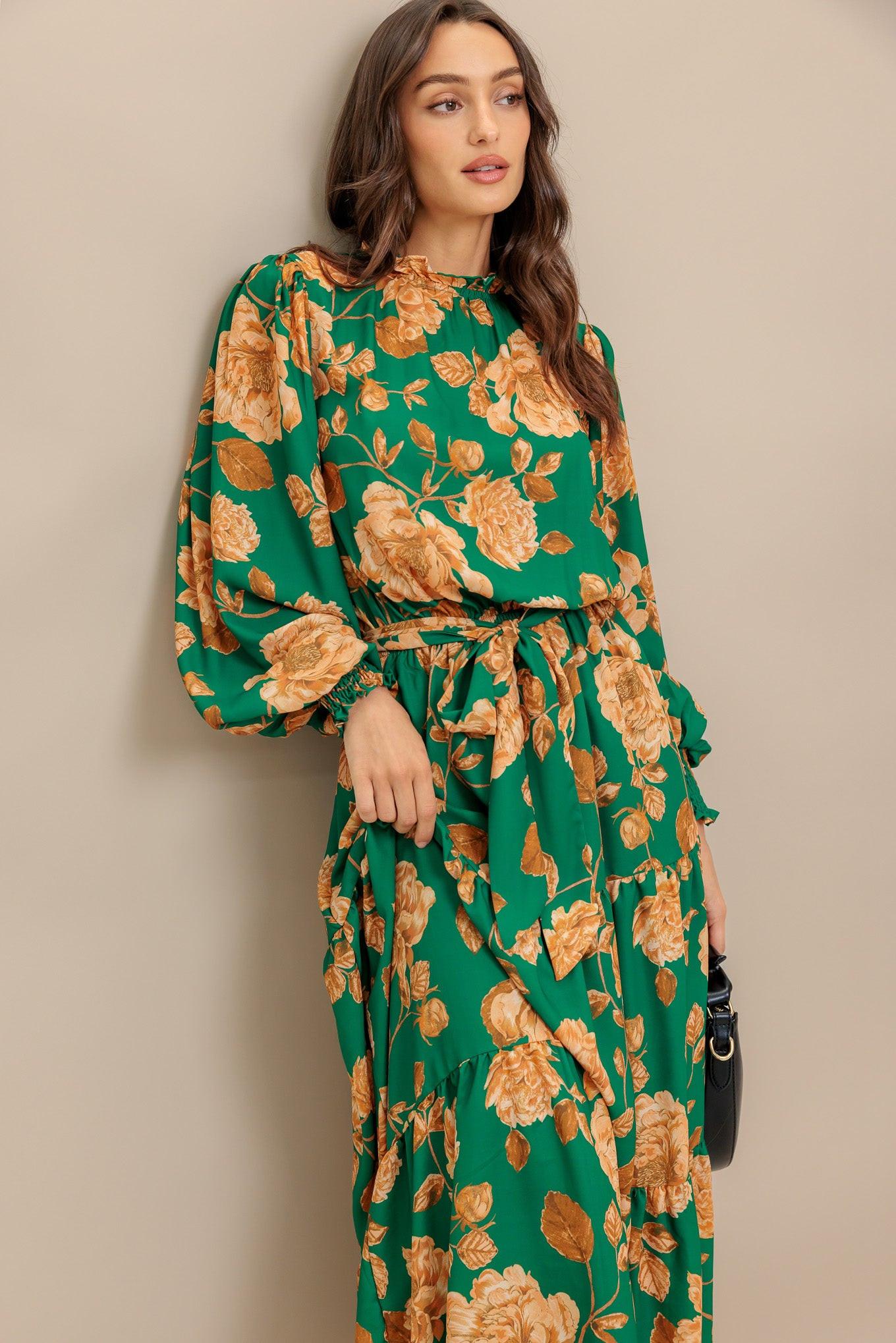 SONGS ABOUT YOU WOVEN MIDI DRESS - Glamourous Grace