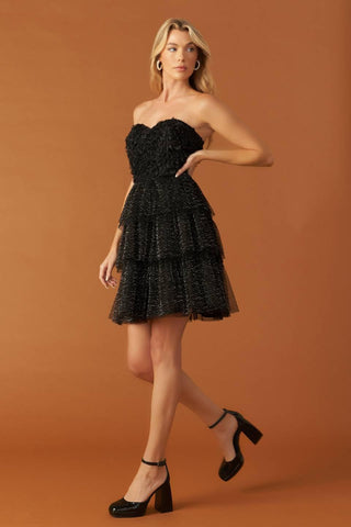 ONE THING AT A TIME WOVEN MINI DRESS - Glamourous Grace