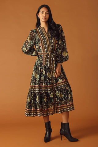 ALONG THE WAY WOVEN MIDI DRESS - Glamourous Grace