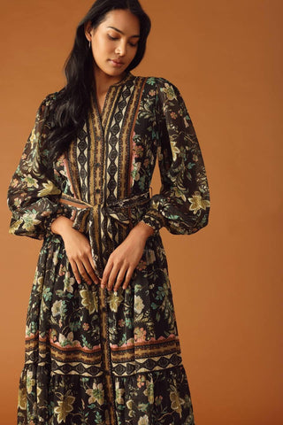 ALONG THE WAY WOVEN MIDI DRESS - Glamourous Grace