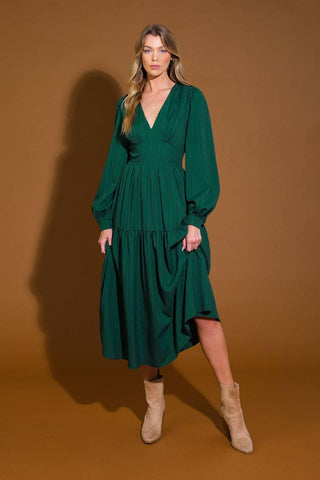 POSH PRESENCE WOVEN MIDI DRESS - Glamourous Grace