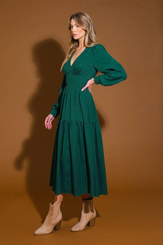 POSH PRESENCE WOVEN MIDI DRESS - Glamourous Grace