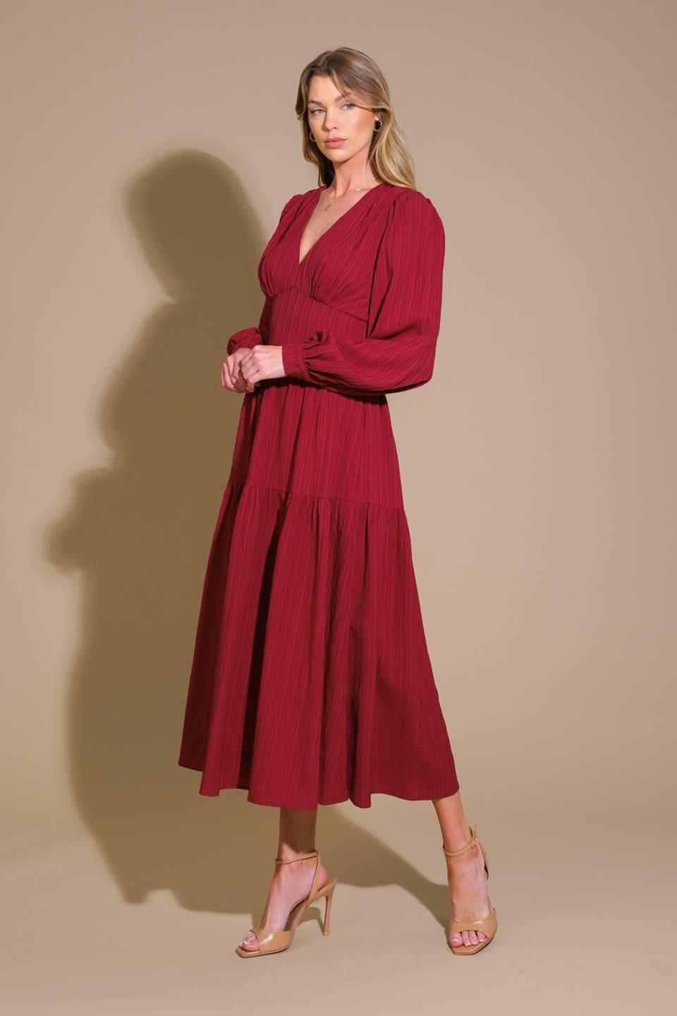 POSH PRESENCE WOVEN MIDI DRESS - Glamourous Grace