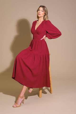 POSH PRESENCE WOVEN MIDI DRESS - Glamourous Grace