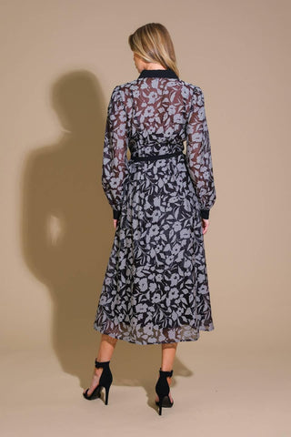 CAPTIVATING ALWAYS JACQUARD MIDI DRESS - Glamourous Grace