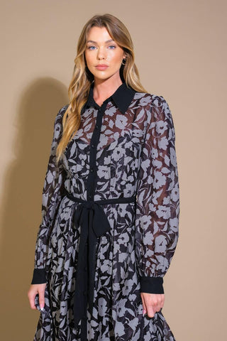 CAPTIVATING ALWAYS JACQUARD MIDI DRESS - Glamourous Grace