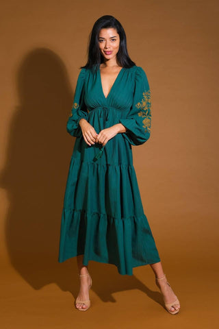YOUNG LOVE WOVEN MIDI DRESS - Glamourous Grace