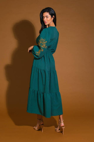 YOUNG LOVE WOVEN MIDI DRESS - Glamourous Grace