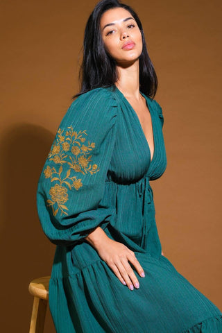 YOUNG LOVE WOVEN MIDI DRESS - Glamourous Grace