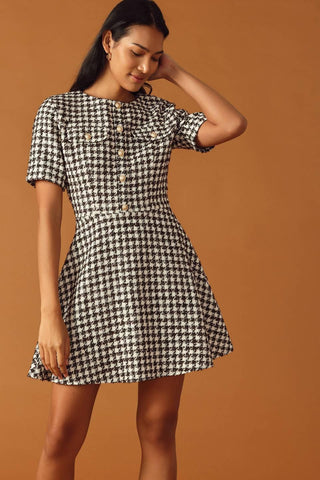 FALLING INTO PLACE TWEED MINI DRESS - Glamourous Grace
