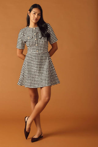 FALLING INTO PLACE TWEED MINI DRESS - Glamourous Grace