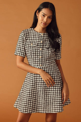 FALLING INTO PLACE TWEED MINI DRESS - Glamourous Grace