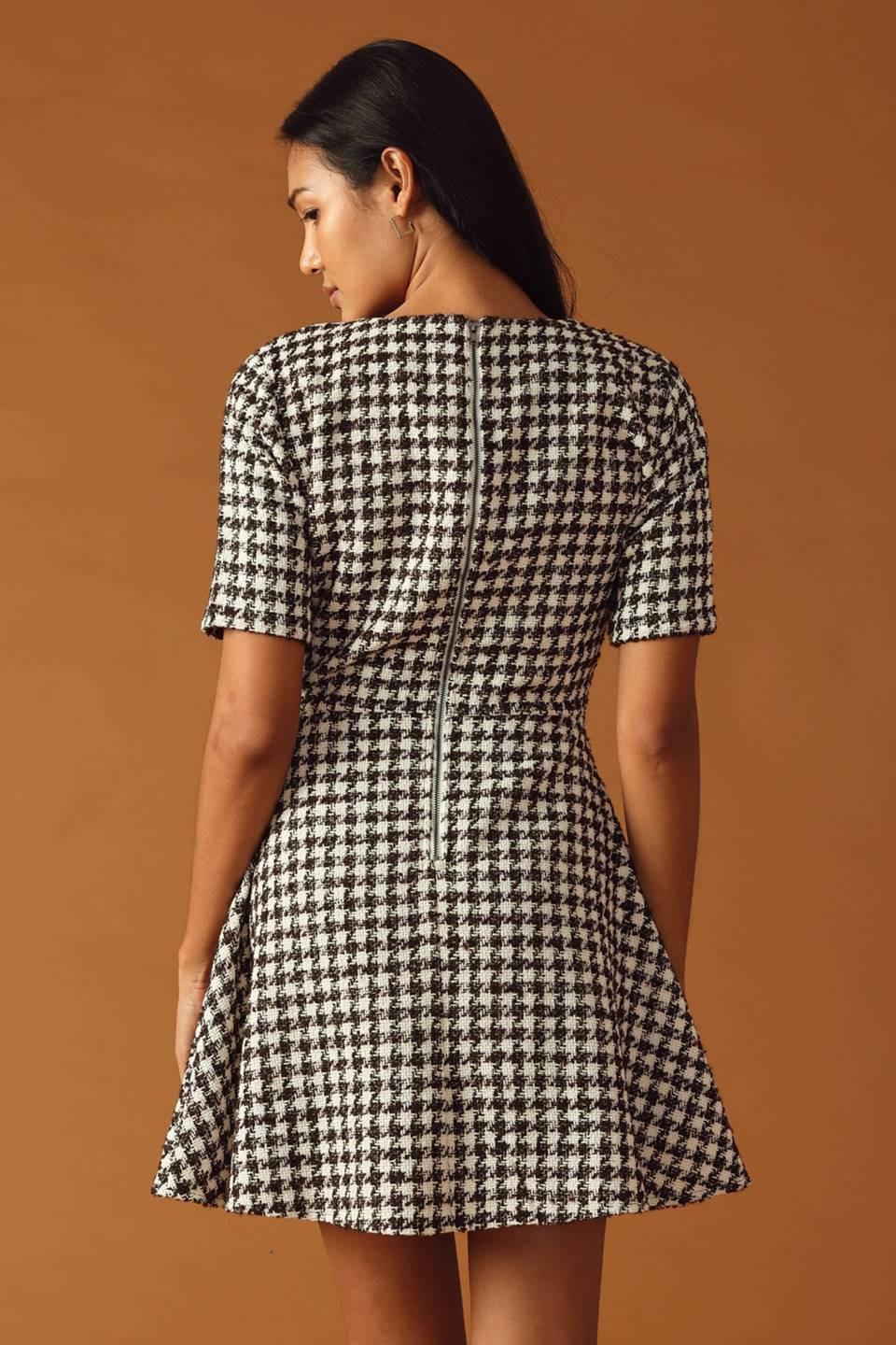 FALLING INTO PLACE TWEED MINI DRESS - Glamourous Grace
