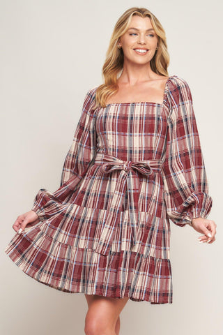 HONEY HUG PLAID MINI DRESS - Glamourous Grace