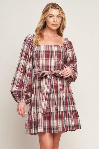 HONEY HUG PLAID MINI DRESS - Glamourous Grace