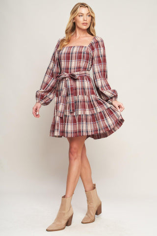 HONEY HUG PLAID MINI DRESS - Glamourous Grace