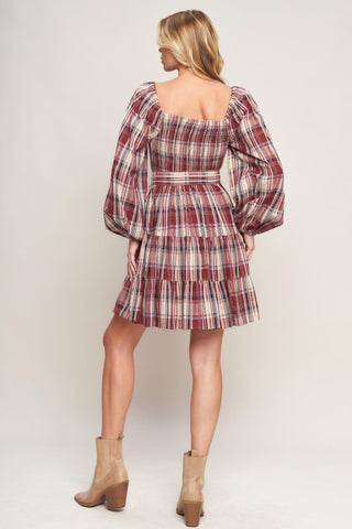 HONEY HUG PLAID MINI DRESS - Glamourous Grace
