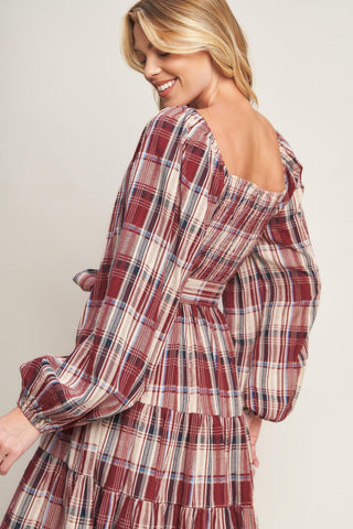 HONEY HUG PLAID MINI DRESS - Glamourous Grace