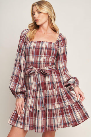 HONEY HUG PLAID MINI DRESS - Glamourous Grace