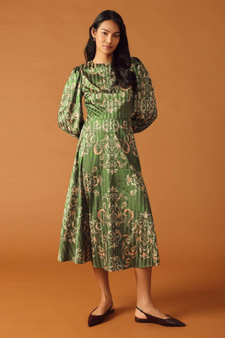 MOMENTS OF CLARITY WOVEN MIDI DRESS - Glamourous Grace