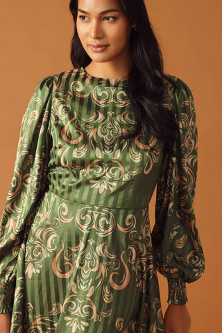 MOMENTS OF CLARITY WOVEN MIDI DRESS - Glamourous Grace