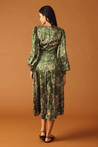 MOMENTS OF CLARITY WOVEN MIDI DRESS - Glamourous Grace