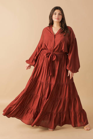 PERFECT POTENTIAL WOVEN MAXI DRESS - Glamourous Grace