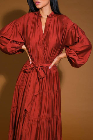 PERFECT POTENTIAL WOVEN MAXI DRESS - Glamourous Grace