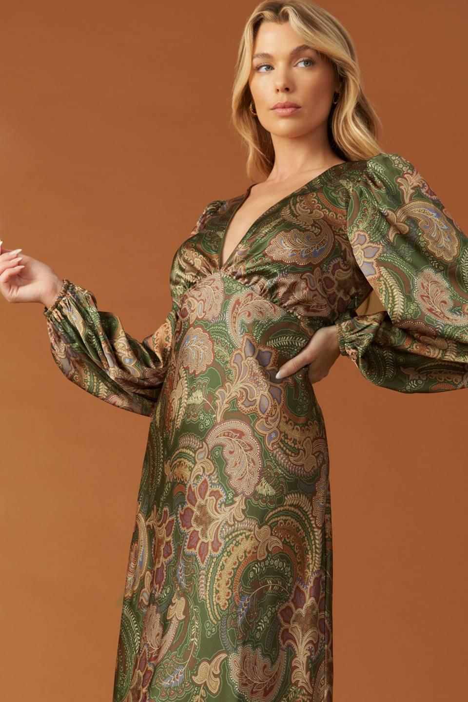 STICK SEASON WOVEN MIDI DRESS - Glamourous Grace