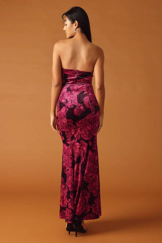 FALLING INTO PLACE VELVET MAXI DRESS - Glamourous Grace